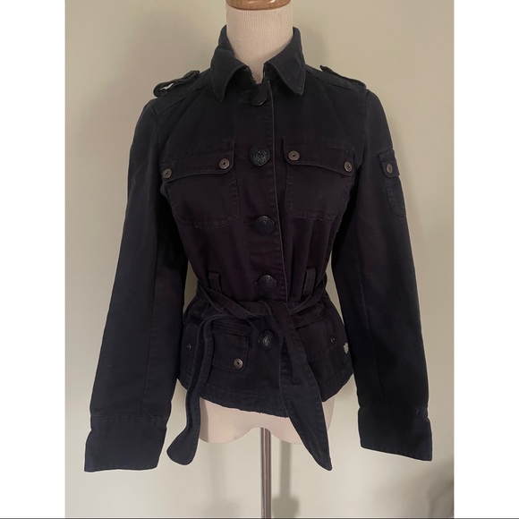 [J. Crew] Navy 100% Cotton Military Style Jacket Sz: XS - Picture 6 of 6